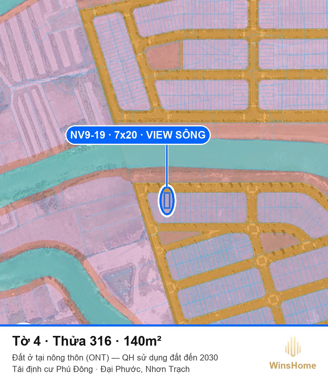 Quy hoạch sử dụng đất — Tờ 4 Thửa 316, đất ở ONT